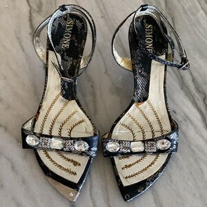 Simone Blingy Kitten Heel Sandals